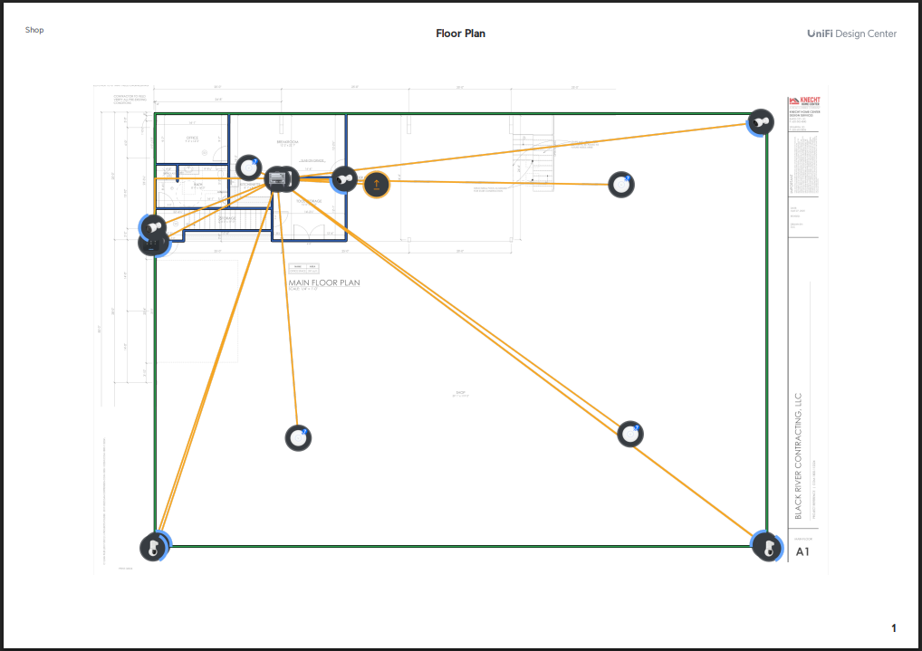 Brink Design security camera settings screen